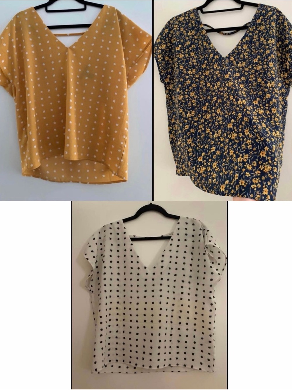Set of 3 Forever 21 V-Neck Short Sleeve Tops - $12 for all! All size S can fit M
